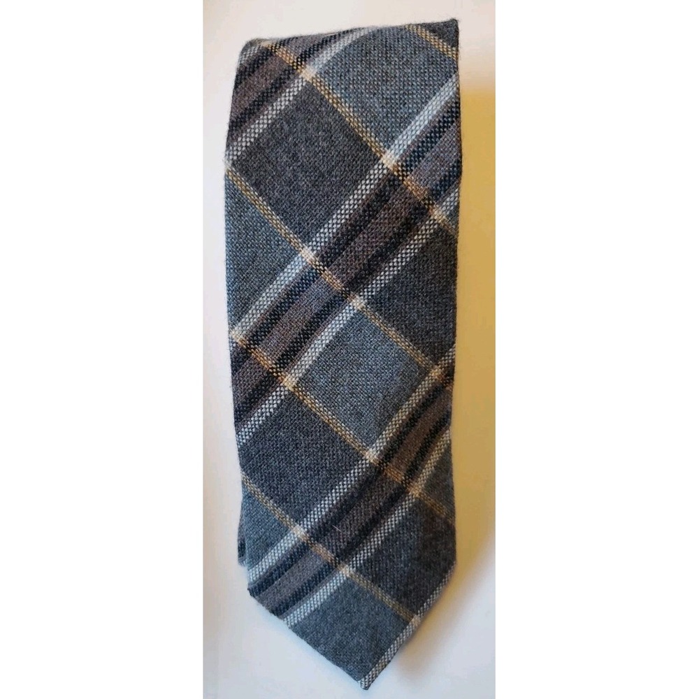 Vintage Woolcrofter by Wembley‎ Wool Plaid Tie Men's
